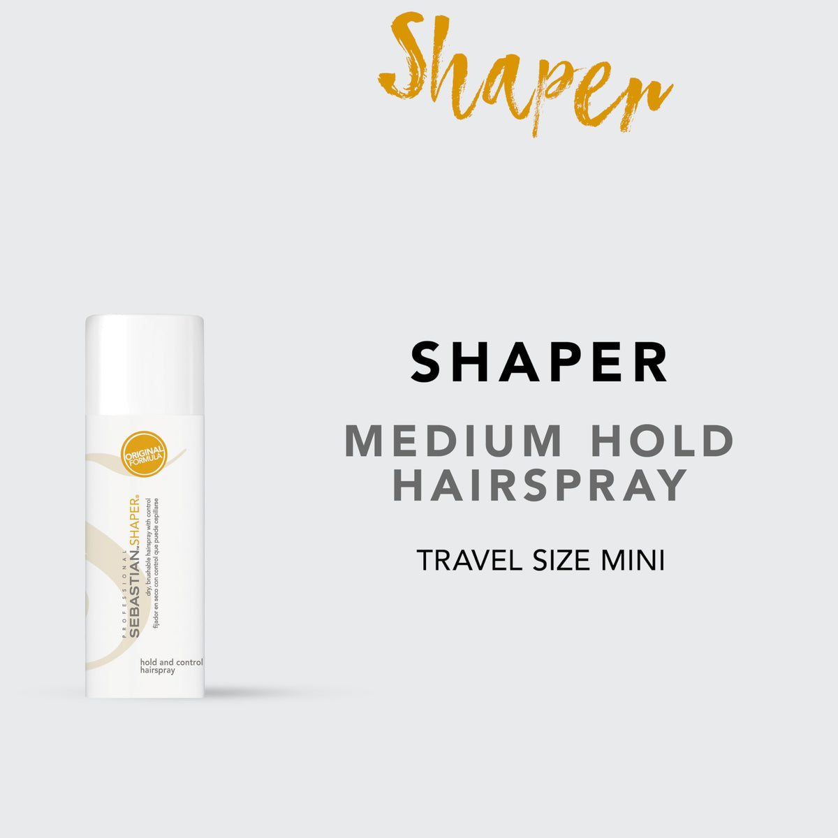 Sebastian Shaper mini cap and spray nozzle highlighting easy application