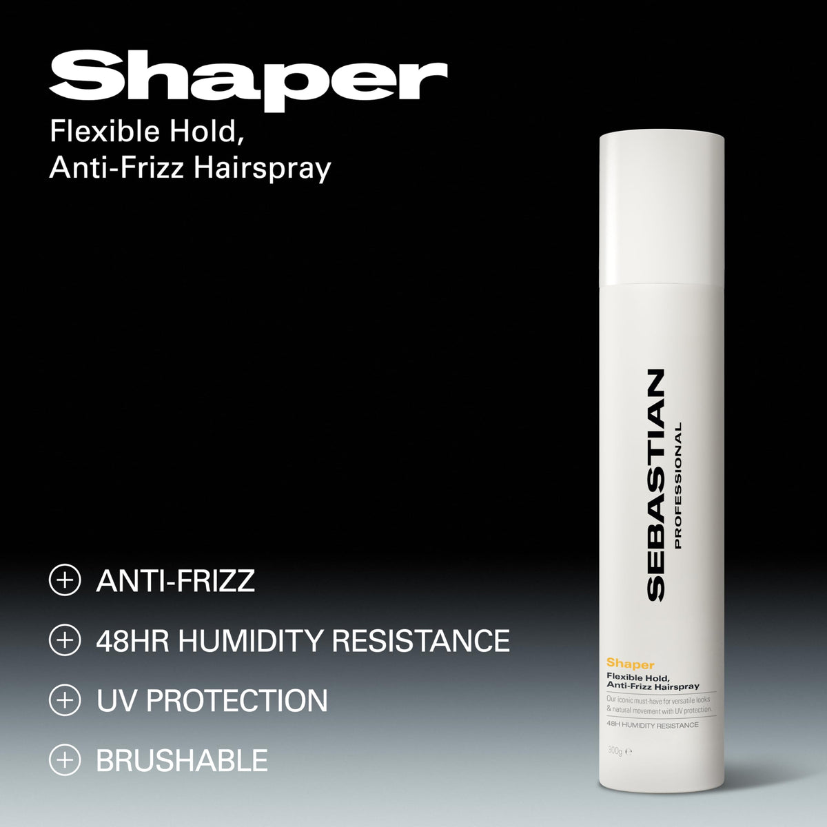 Sebastian Shaper texture spray mist close-up for lightweight finish