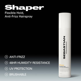Sebastian Shaper texture spray mist close-up for lightweight finish