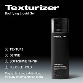 Sebastian gel texture on surface showing lightweight clarity for natural hold