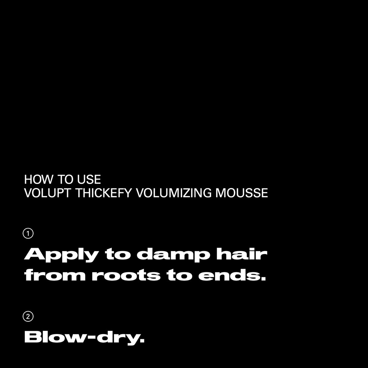 sebastian mousse used while blow-drying to show salon-style volume