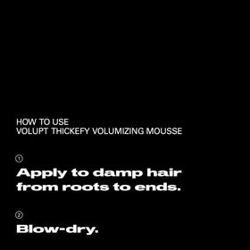 sebastian mousse used while blow-drying to show salon-style volume