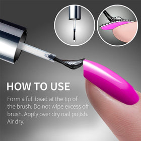 Seche label and ingredients close-up highlighting clear application instructions benefit