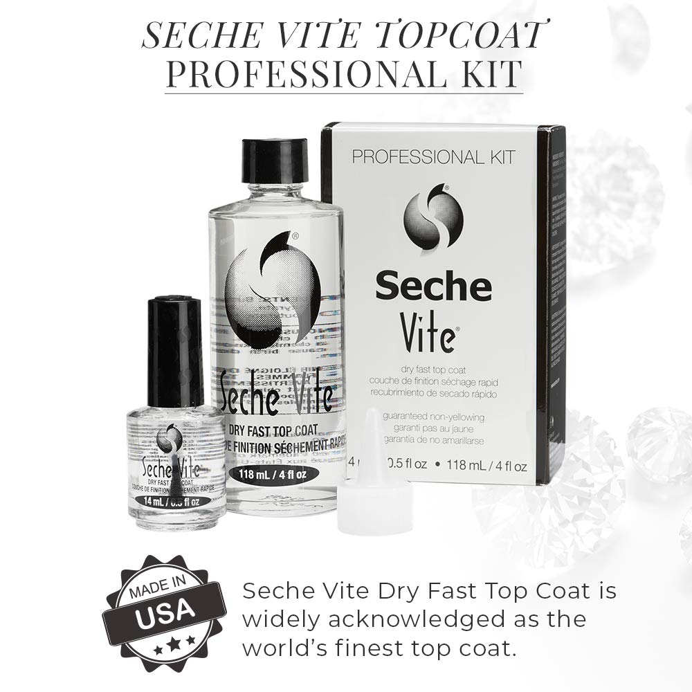 Seche brush applying top coat for even coverage and quick drying