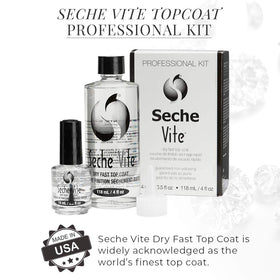 Seche brush applying top coat for even coverage and quick drying