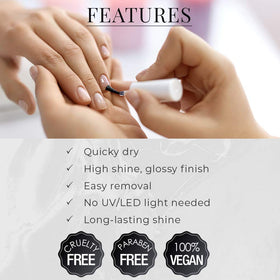 Seche sealant on acrylic extensions protecting tips from chipping