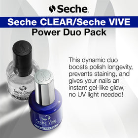Seche vive top coat on nail showing high-gloss gel-like shine benefit