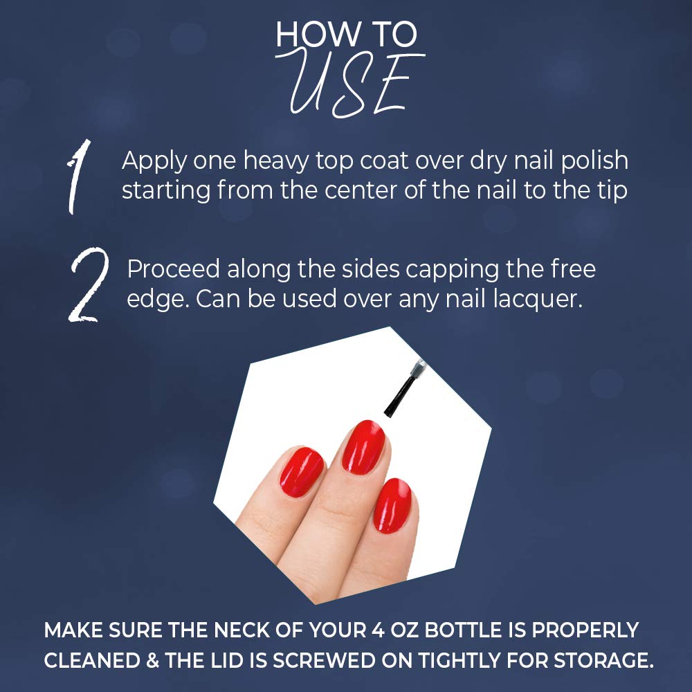 Seche lifestyle manicure setup showing quick-dry, salon results