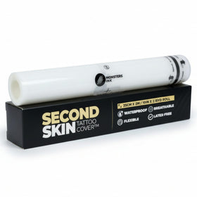Second Skin Tattoo Cover peel-and-stick application demonstrating quick, clean adhesion