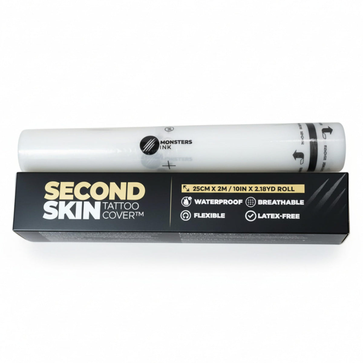 Second Skin Tattoo Cover in shower scene illustrating waterproof protection during bathing