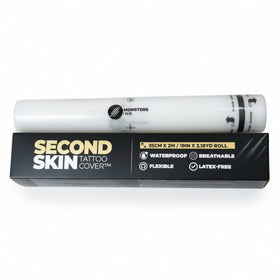 Second Skin Tattoo Cover in shower scene illustrating waterproof protection during bathing