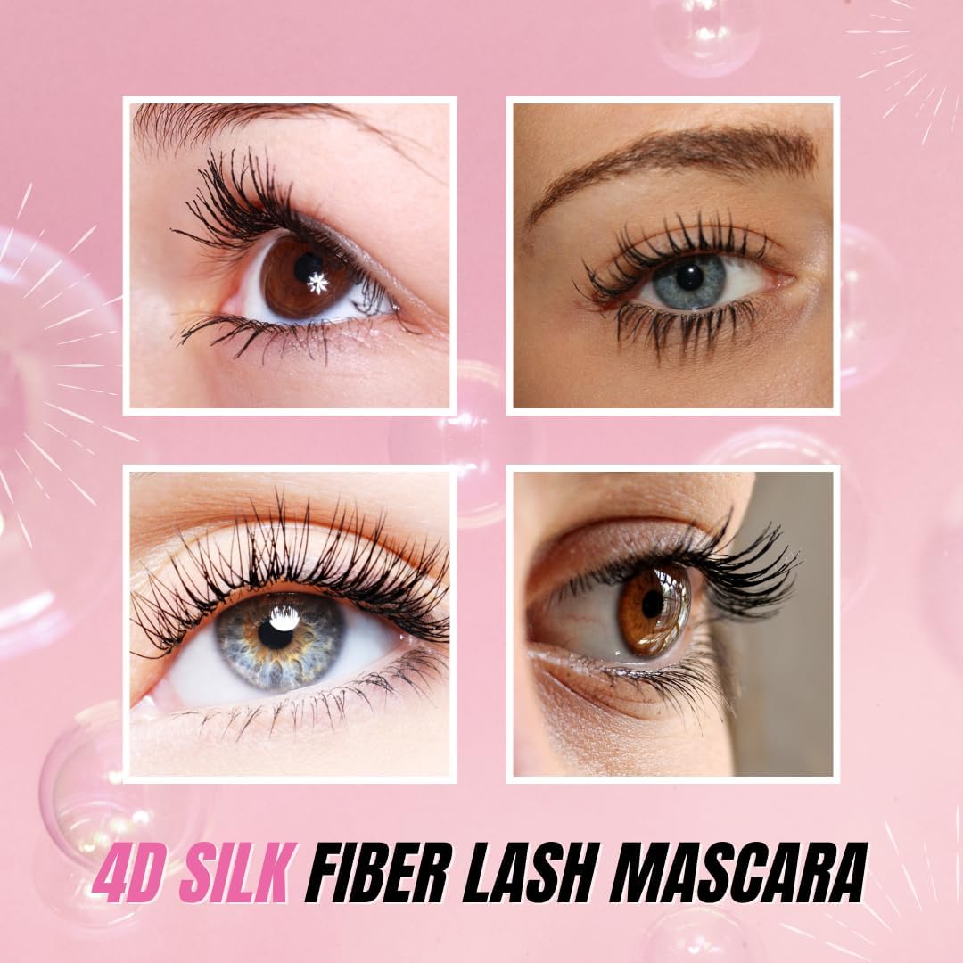 Secret Xpress Control before and after lashes showing dramatic length benefit