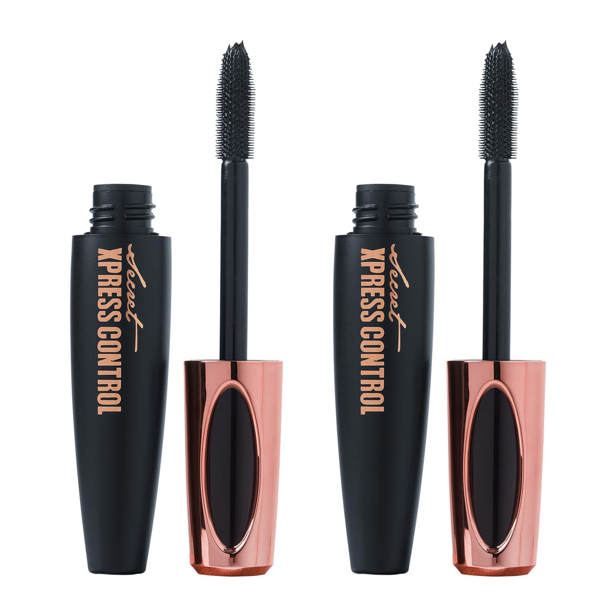 Secret Xpress Control front packaging showing two-pack and benefit of long wear