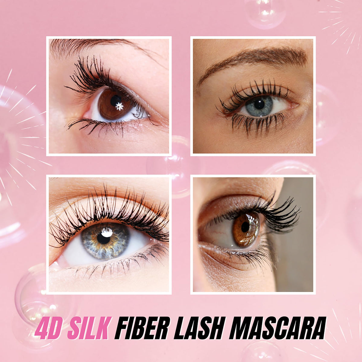 Secret Xpress Control in-use application on lashes demonstrating instant volumizing effect