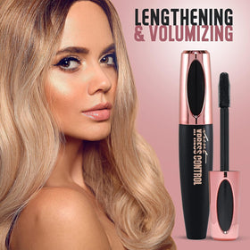Secret Xpress Control model wearing mascara demonstrating all-day smudge-proof benefit