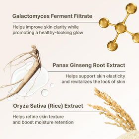 Secret Key ingredients list showing botanical extracts and low-irritation care
