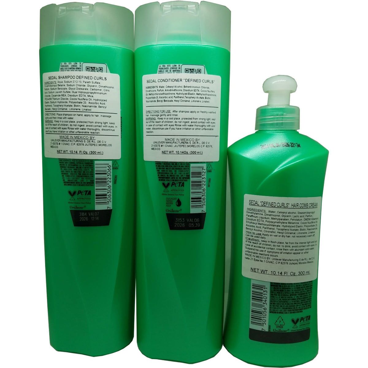 Sedal Rizos Definidos shampoo pump dispensing foamy lather for gentle cleansing