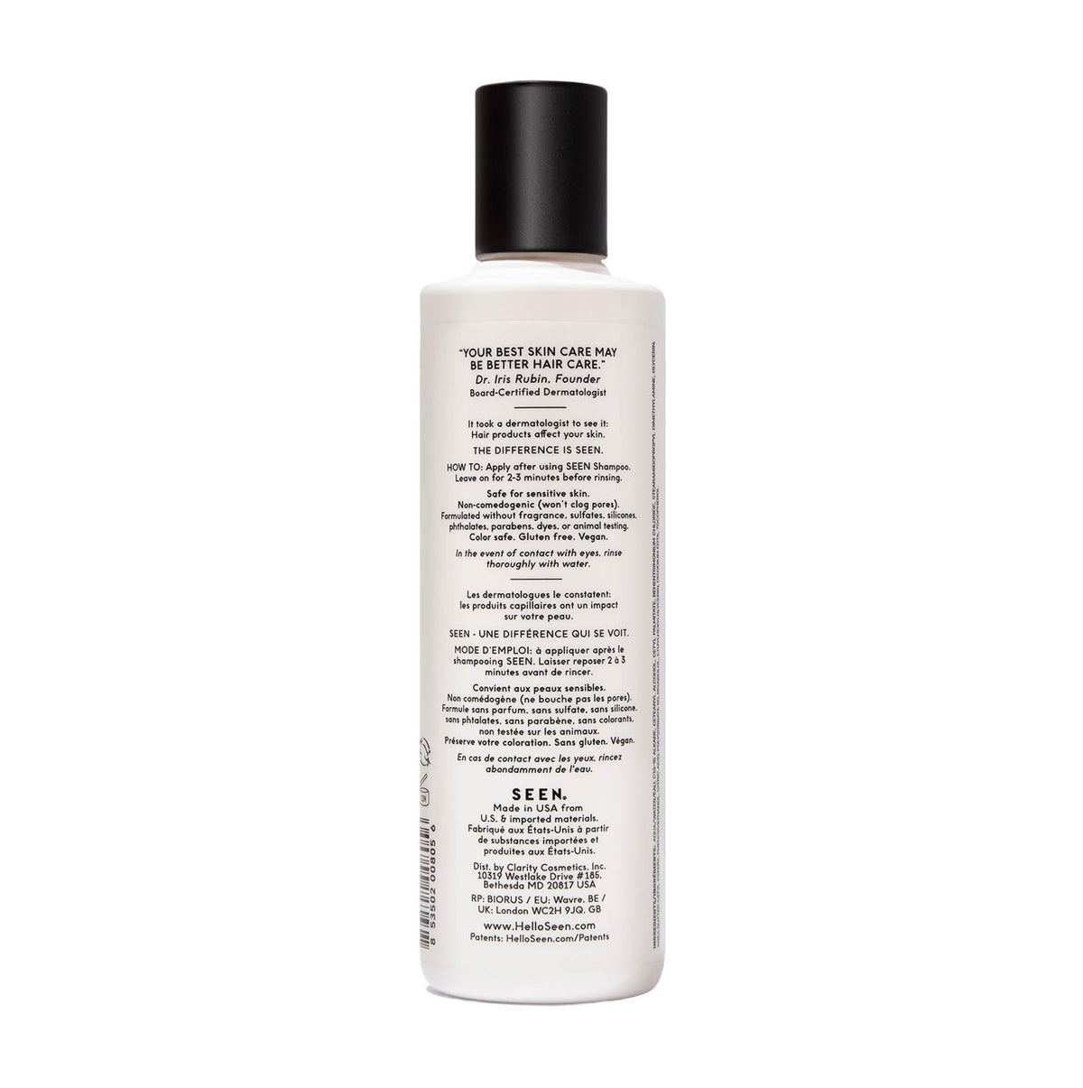 SEEN conditioner texture close-up highlighting lightweight slip and detangling