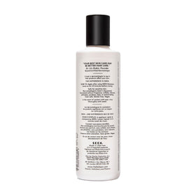 SEEN conditioner texture close-up highlighting lightweight slip and detangling