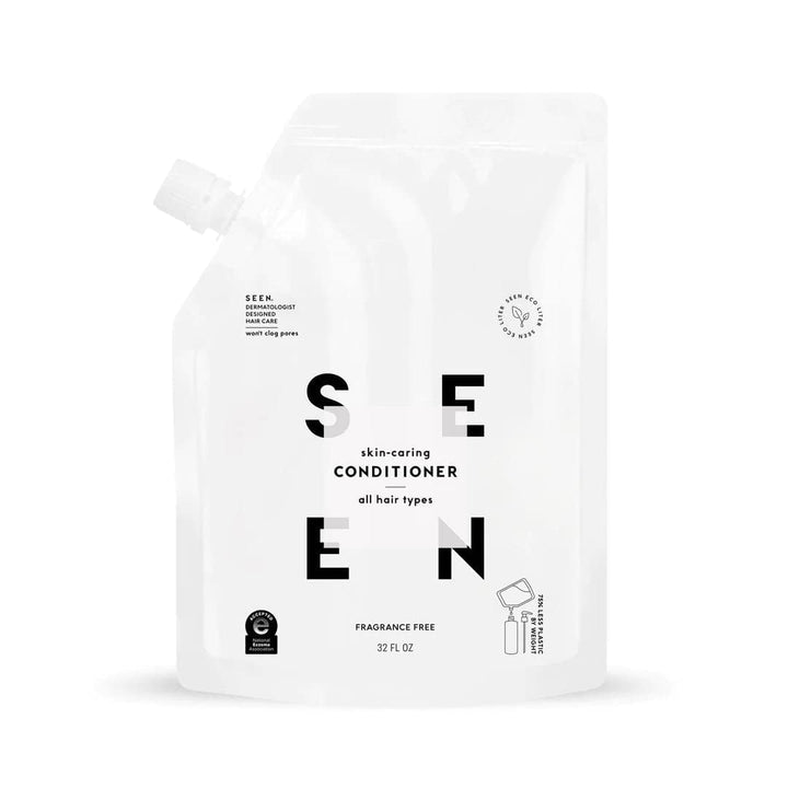 SEEN eco-refill front packaging showing label and refill benefit