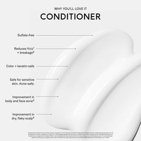 SEEN conditioner pouring from bottle onto hand demonstrating easy application