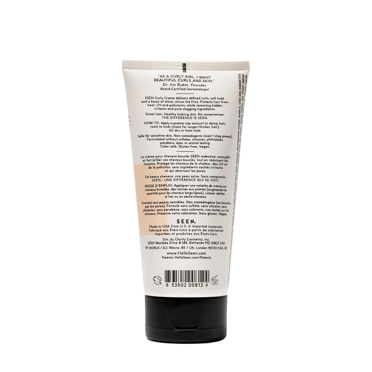 SEEN close-up cream texture highlighting lightweight, non-greasy feel