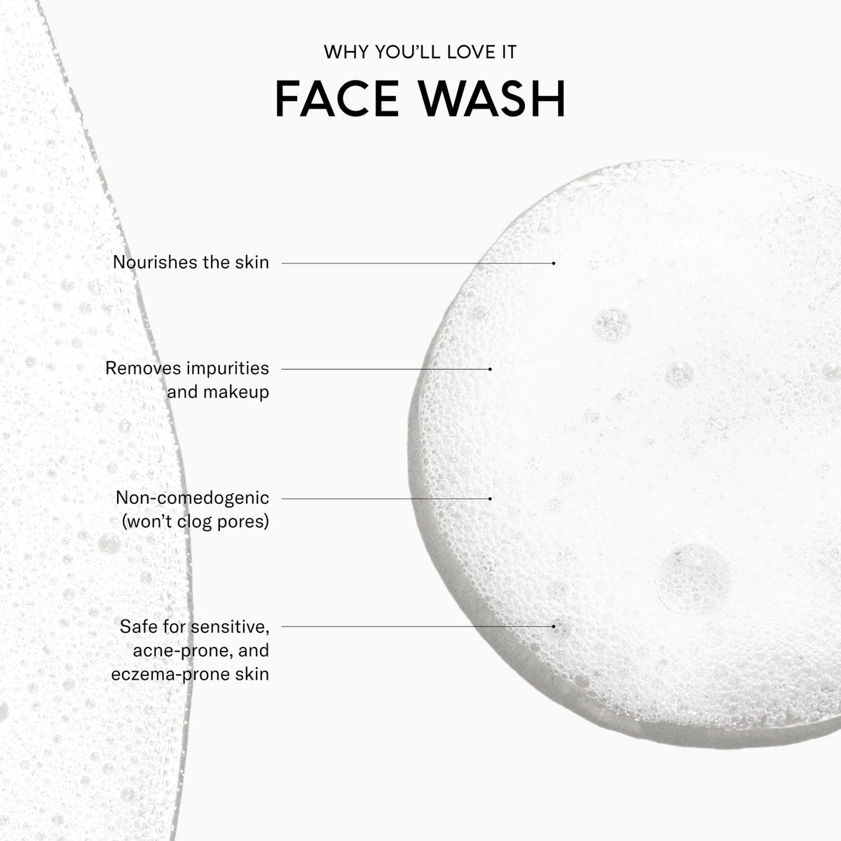 SEEN face wash in hand scale to show bottle size and easy everyday use