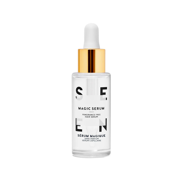 SEEN front bottle view showing clean label and travel-friendly design benefit: easy identification