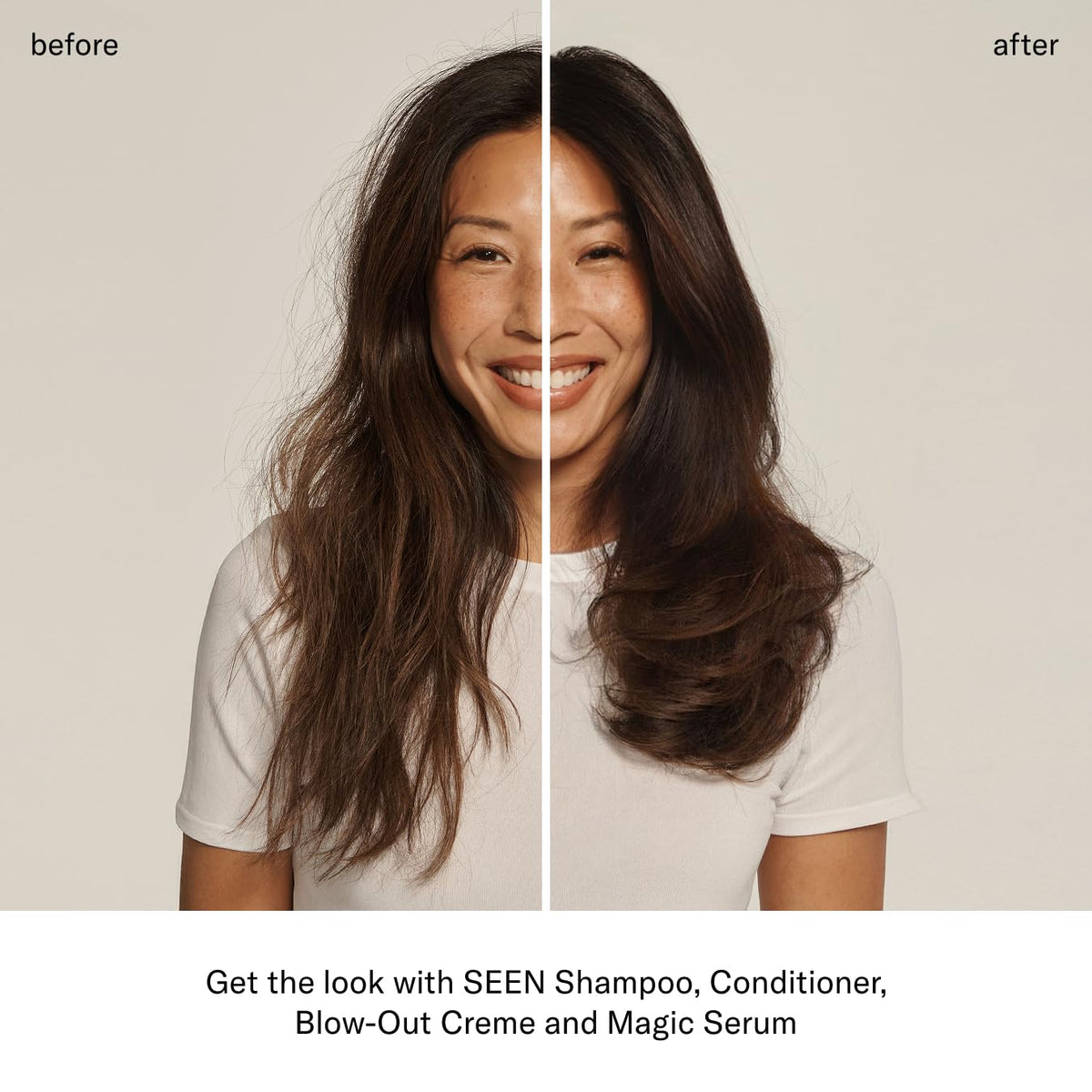 SEEN product label close-up highlighting key ingredients and non-comedogenic benefits