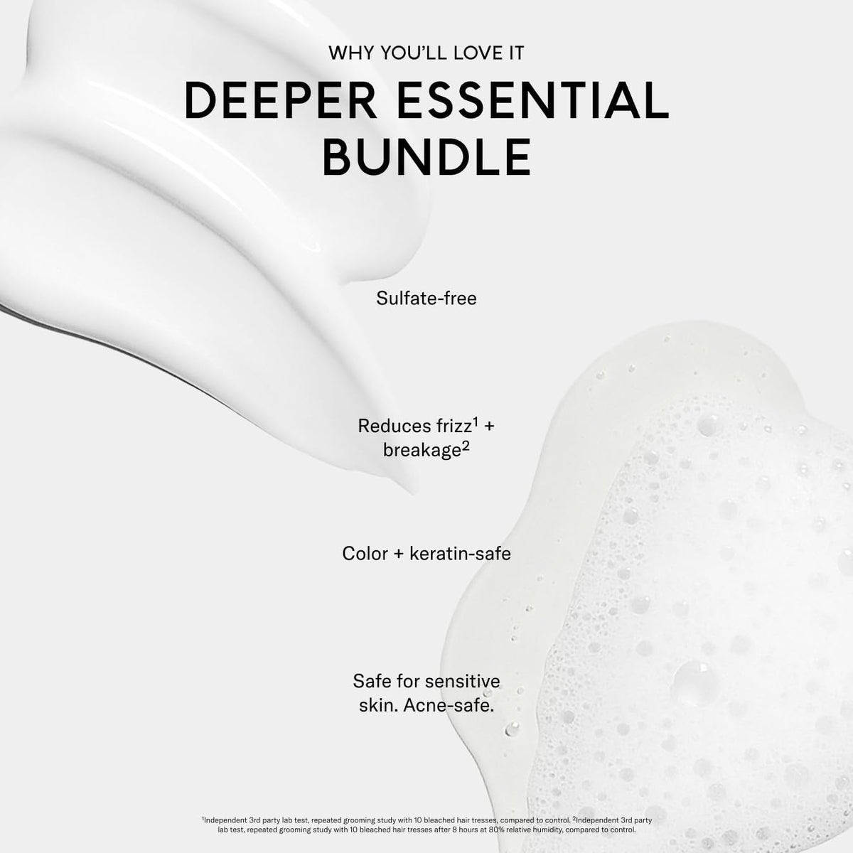 SEEN shampoo lather on scalp illustrating gentle cleansing that won’t strip skin