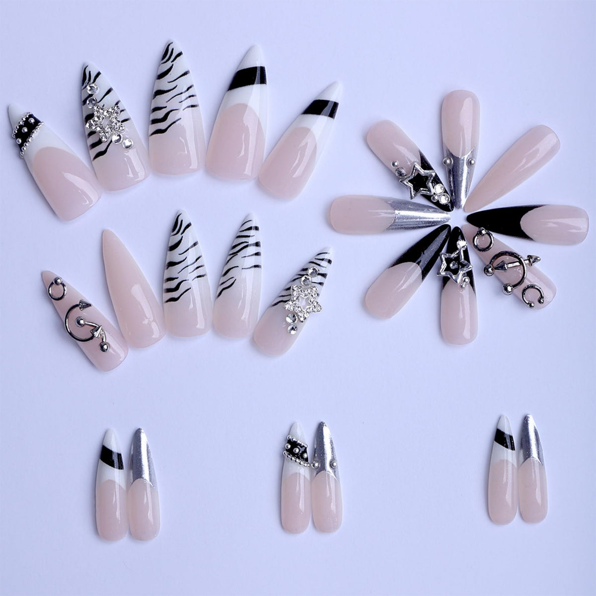 SEENEEY nails held in hand to show scale and comfortable length for wear
