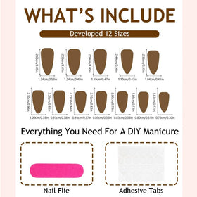 SEENEEY nails in hand demonstrating length and fit for sizing reference