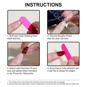 SEENEEY application layout with nails and adhesive tabs for quick use