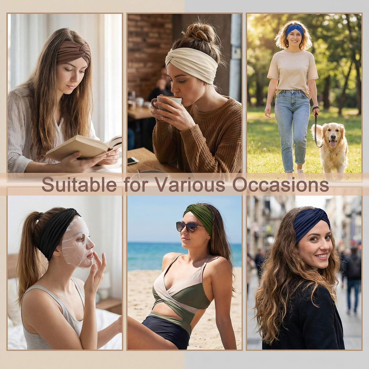 Sefiinh wrapped as scrunchie on ponytail showing multiuse convenience