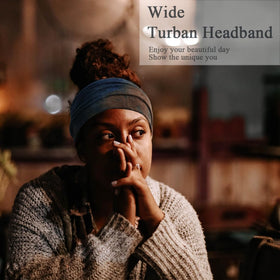 Sefiinh headband worn during yoga showing sweat control and stable fit