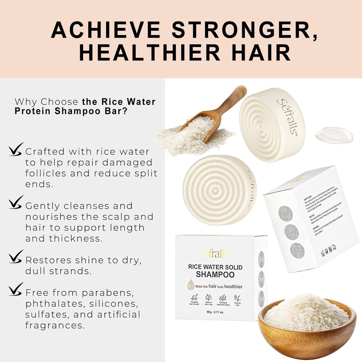 Sefralls lather on hair scalp showing gentle cleansing action