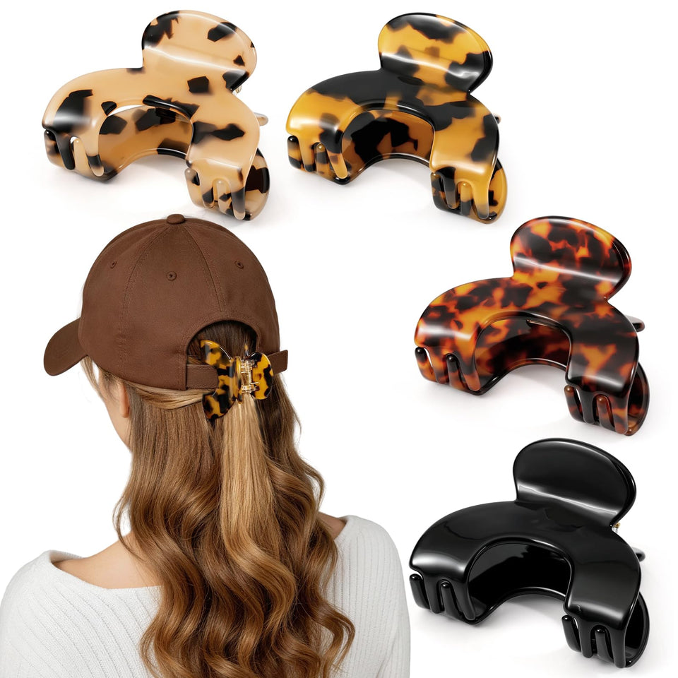 Seiolieliou front packaging showing four hat clips, easy storage and quick styling