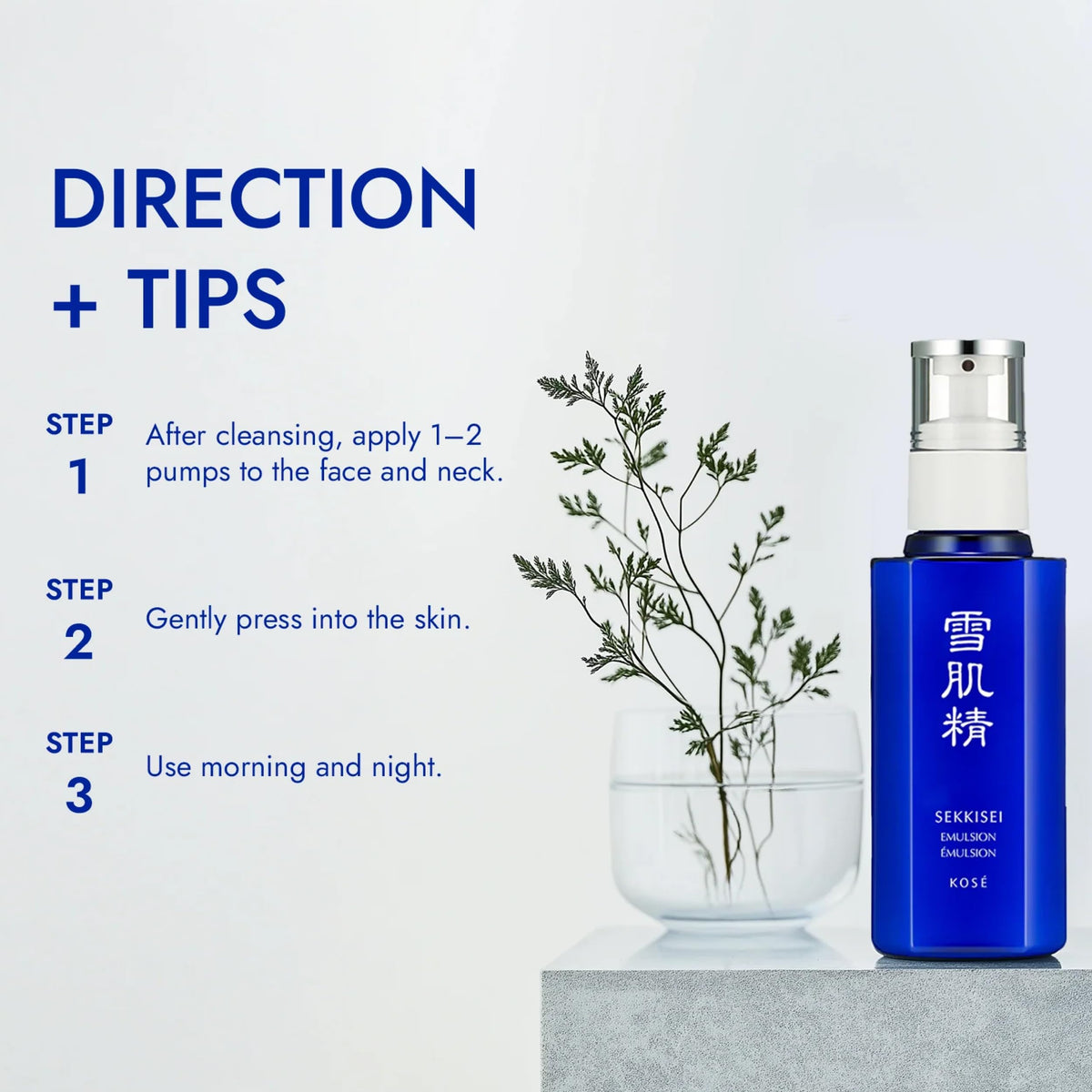 SEKKISEI label highlighting Job’s Tears extract and brightening benefit