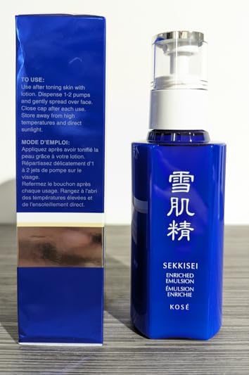 SEKKISEI product on bathroom shelf lifestyle evoking daily routine ease