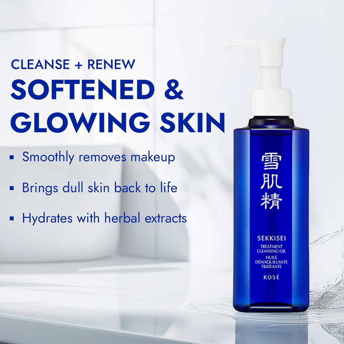 SEKKISEI close-up oil texture showing silky feel and easy spread