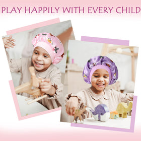 Selalu bonnet in use on child sleeping to protect curls overnight