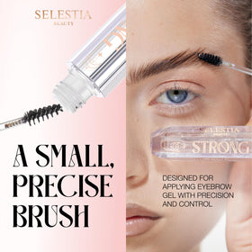 SELESTIA BEAUTY brush applicator close-up enabling precise shaping and control