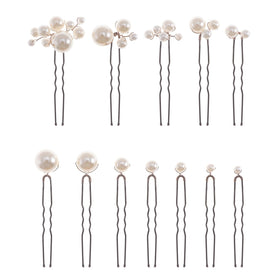 SELFCLOUD front packaging showing 12 pearl hair pins and elegant box, wearable styling
