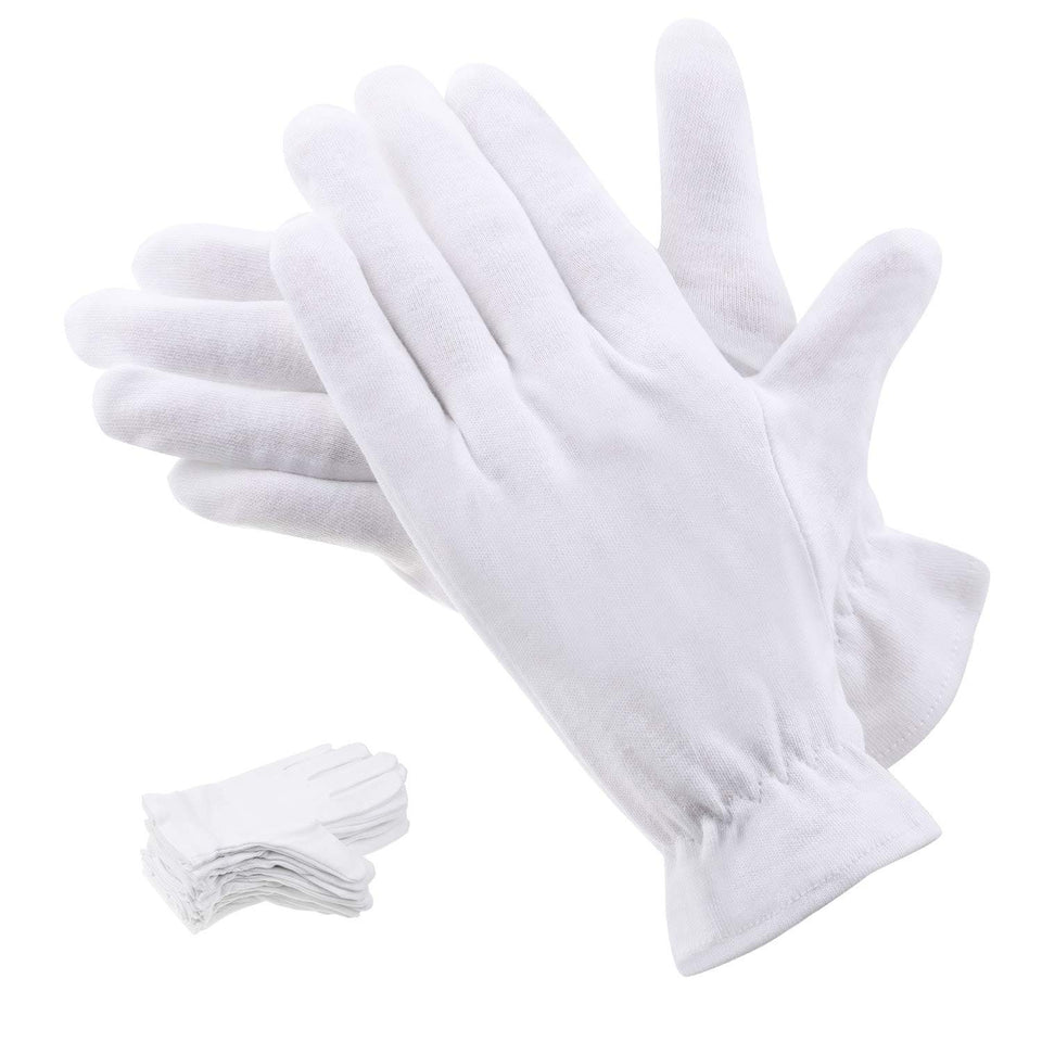 selizo front packaging showing ten white cotton glove pairs and product clarity