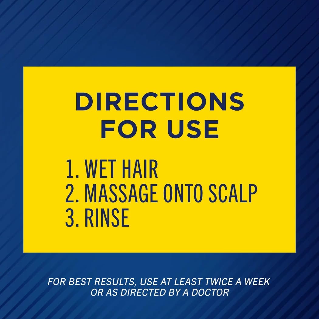 Selsun Blue shampoo being applied to scalp to relieve itch and flaking