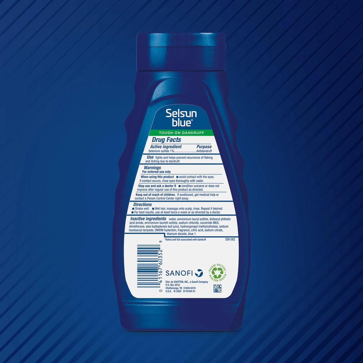 Selsun Blue bottle top close-up highlighting easy dispensing and control