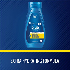 Selsun Blue foamy shampoo texture demonstrating rich lather for cleansing