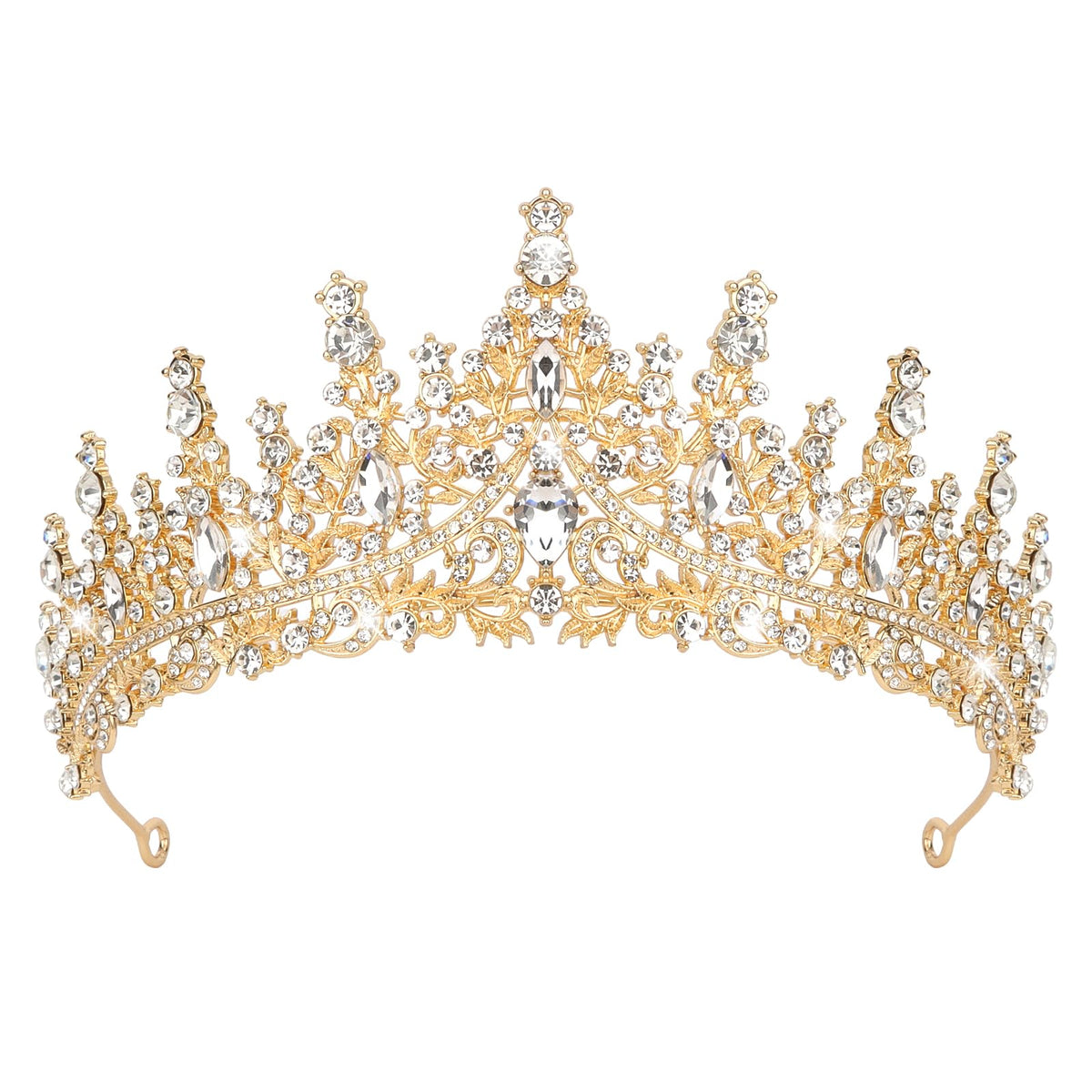 Semato crown front view showing ornate baroque design and regal sparkle