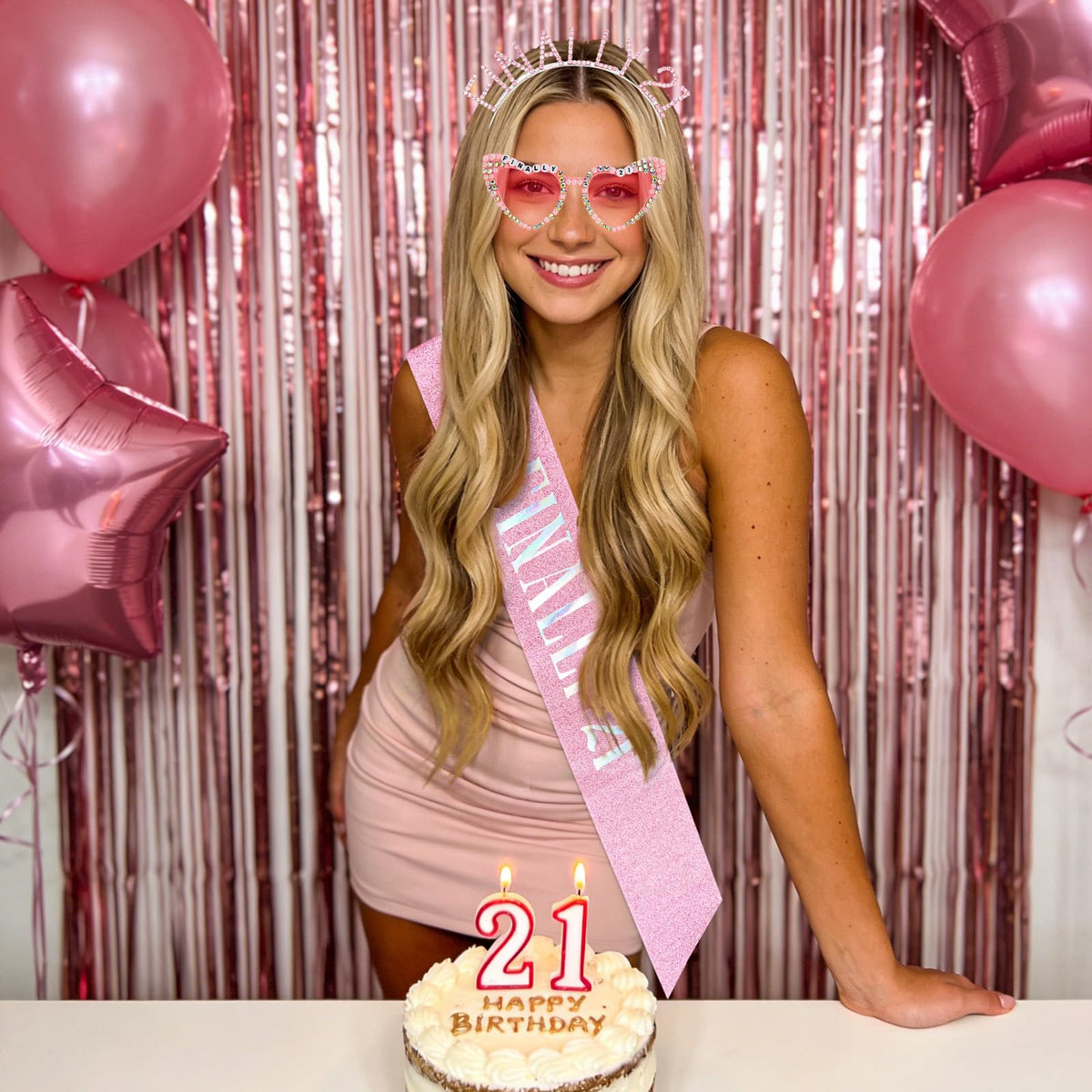 Semato lifestyle party setting with sash and headband creating festive mood