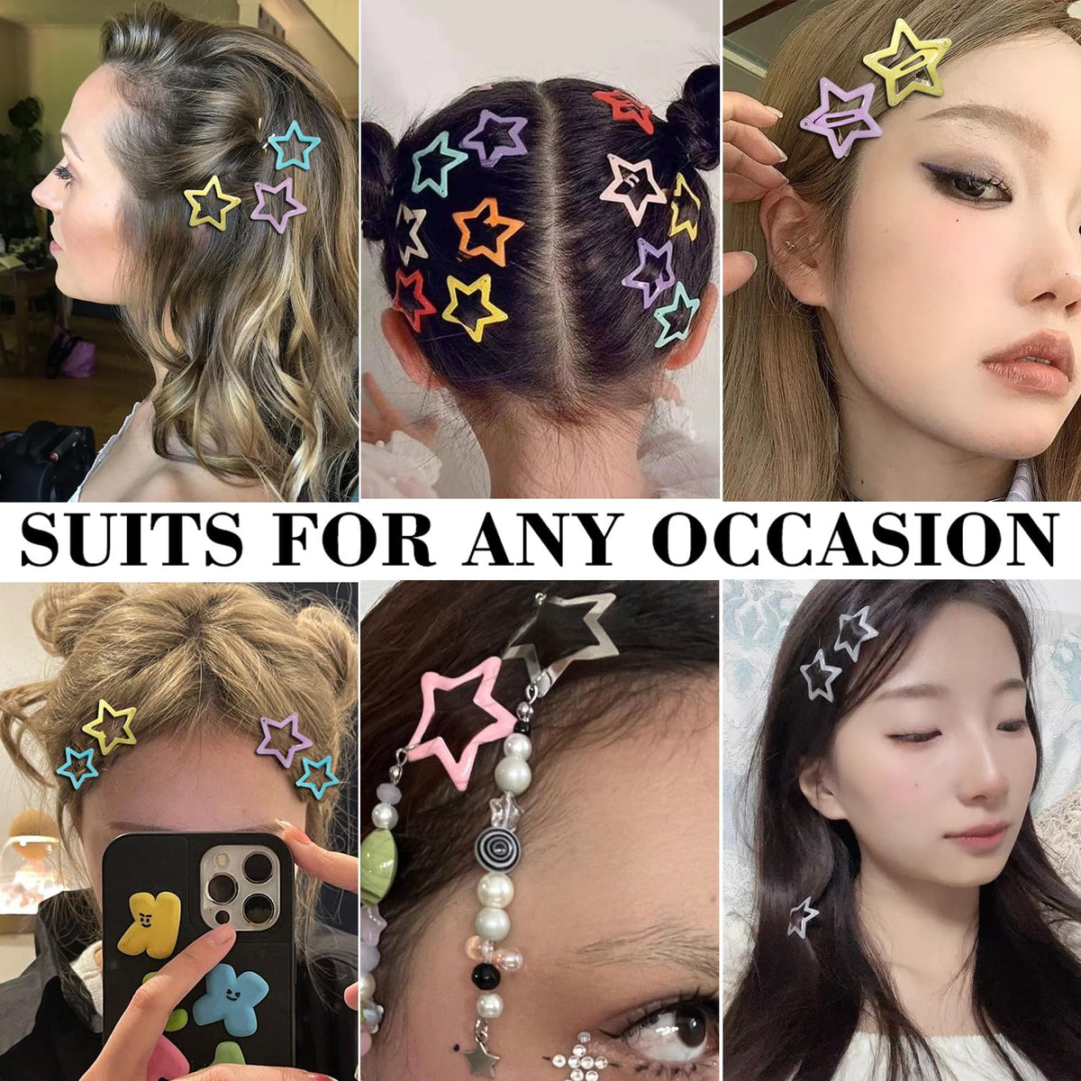 Seneeel clips worn in side hair profile creating secure, decorative hold